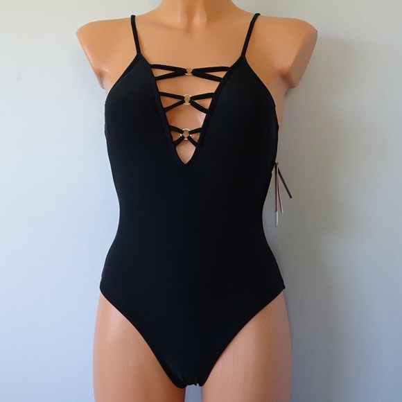 Hula Honey Other - Hula Honey NWT Junior One Piece Lace-Up Swimsuit